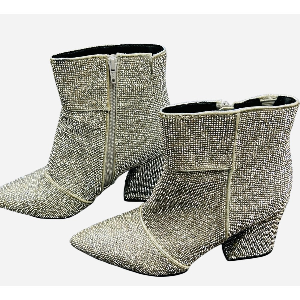 New Day Target Rhinestone Embellished Pointed Toe Ankle Boots - Size 8